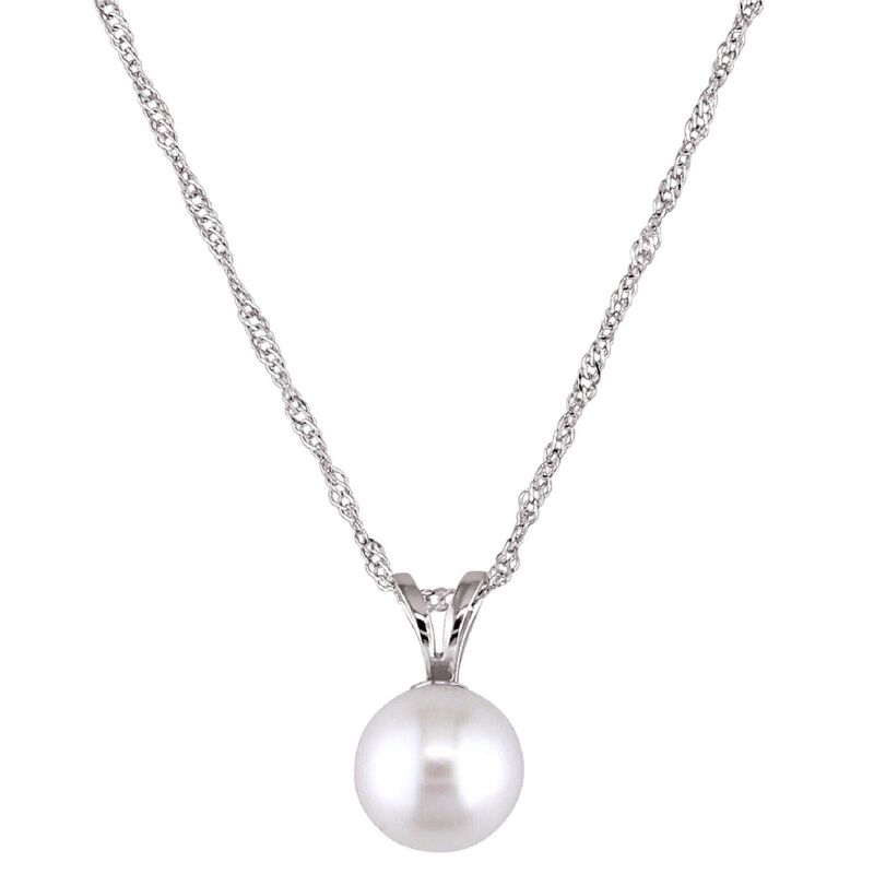 【送料無料】 ステラ グレース レディース ネックレス・チョーカー・ペンダントトップ アクセサリー Stella Grace 14k White Gold Freshwater Cultured Pearl Solitaire Pendant Necklace 14k Whgold