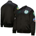 【送料無料】 ミッチェル&ネス メンズ ジャケット・ブルゾン アウター Men's Black Boston Celtics Hardwood Classics Blackout Collection Satin Full-Zip Jacket Cel Black