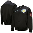 【送料無料】 ミッチェル&ネス メンズ ジャケット・ブルゾン アウター Men's Mitchell & Ness Black Golden State Warriors Blackout Collection Vintage Full-Snap Satin Jacket War Black