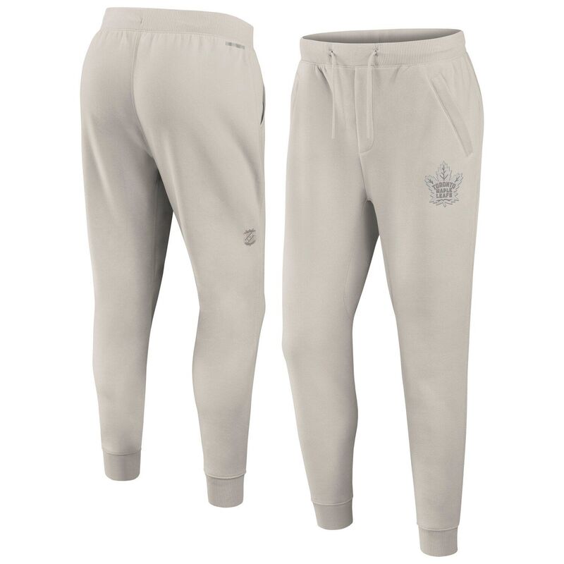 【送料無料】 ファナティクス メンズ カジュアルパンツ ボトムス Men's Fanatics Cream Toronto Maple Leafs Authentic Pro Road Sweatpants Mpl Beige