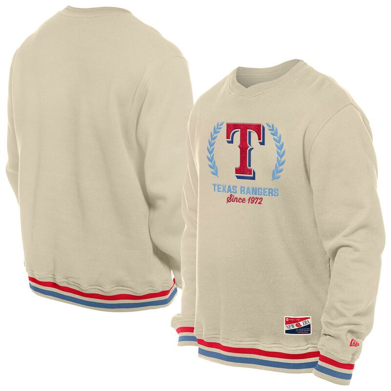 ̵ ˥塼  T ȥåץ Men's New Era Cream Texas Rangers Throwback...