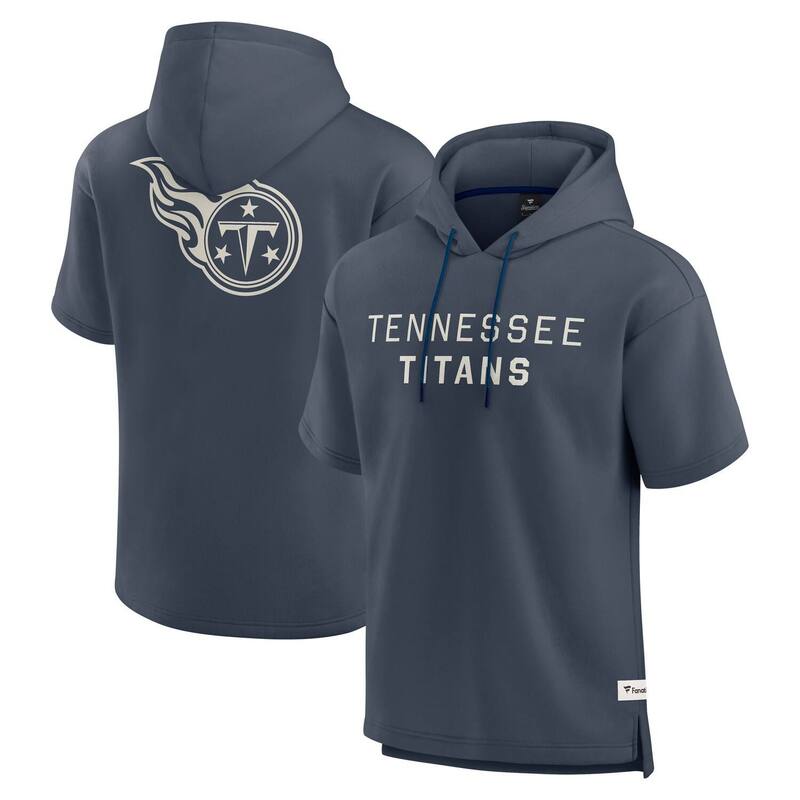 【送料無料】 ファナティクス メンズ Tシャツ トップス Men's Fanatics Navy Tennessee Titans Elements Future Ground Lettering Short Sleeve Pullover Hoodie Ttn Navy