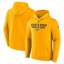 【送料無料】 ファナティクス メンズ Tシャツ トップス Men's Fanatics Gold Nashville Predators Authentic Pro Fleece Pullover Hoodie Pdt Gold(4)