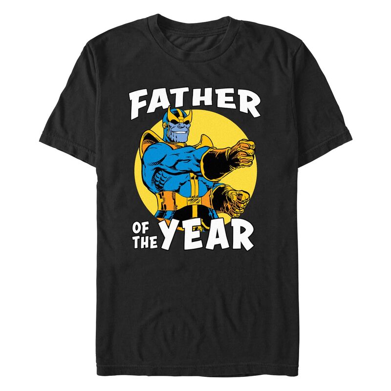 【送料無料】 マーベル メンズ Tシャツ トップス Men's Marvel Thanos Father Of The Year Graphic Tee Black