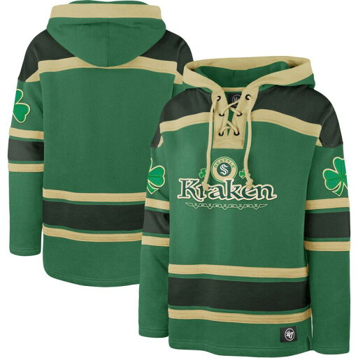 【送料無料】 フォーティセブンブランド メンズ Tシャツ トップス Men's '47 Kelly Green Seattle Kraken St. Patrick's Day McLucky Superior Lacer Pullover Hoodie Krk Green 【送料無料】 フォーティセブンブランド メンズ Tシャツ トップス Men's '47 Kelly Green Seattle Kraken St. Patrick's Day McLucky Superior Lacer Pullover Hoodie Krk Green