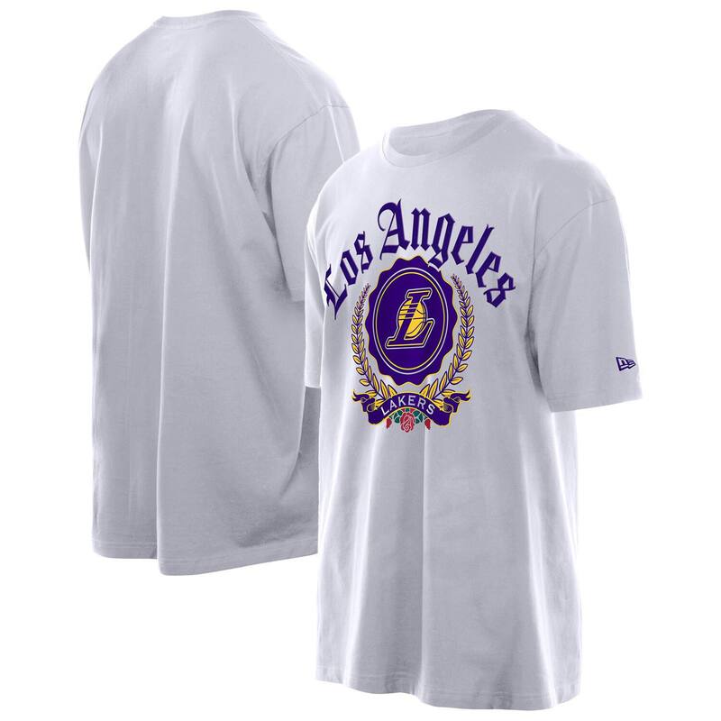 ̵ ˥塼  T ȥåץ Men's New Era White Los Angeles Lakers Thro...