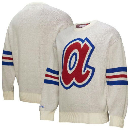 【送料無料】 ミッチェル&ネス メンズ ニット・セーター アウター Men's Mitchell & Ness Cream Atlanta Braves Retro Pullover Sweater Brv Beige 【送料無料】 ミッチェル&ネス メンズ ニット・セーター アウター Men's Mitchell & Ness Cream Atlanta Braves Retro Pullover Sweater Brv Beige