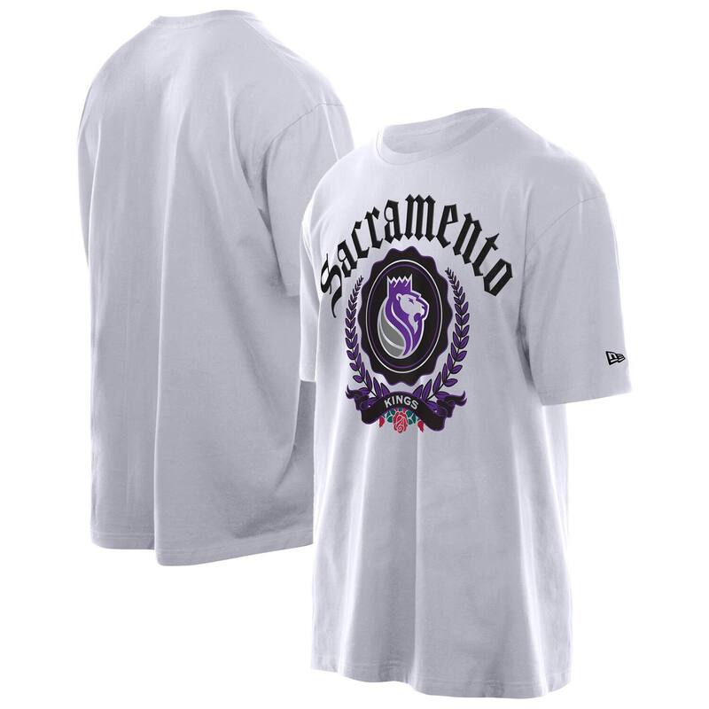 ̵ ˥塼  T ȥåץ Men's New Era White Sacramento Kings Throwb...