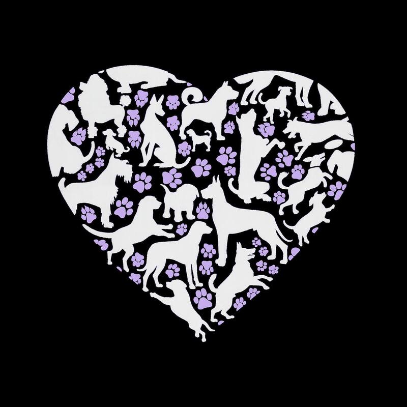 【送料無料】 エルエーポップアート メンズ Tシャツ トップス Dog Heart - Men's Word Art Crewneck Sweatshirt Black