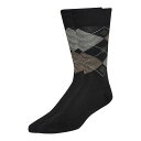 【送料無料】 コールハーン メンズ 靴下 アンダーウェア Men's Cole Haan Crew Socks Black Multi Argyle