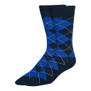 【送料無料】 コールハーン メンズ 靴下 アンダーウェア Men's Cole Haan Crew Socks Navy Blue Argyle