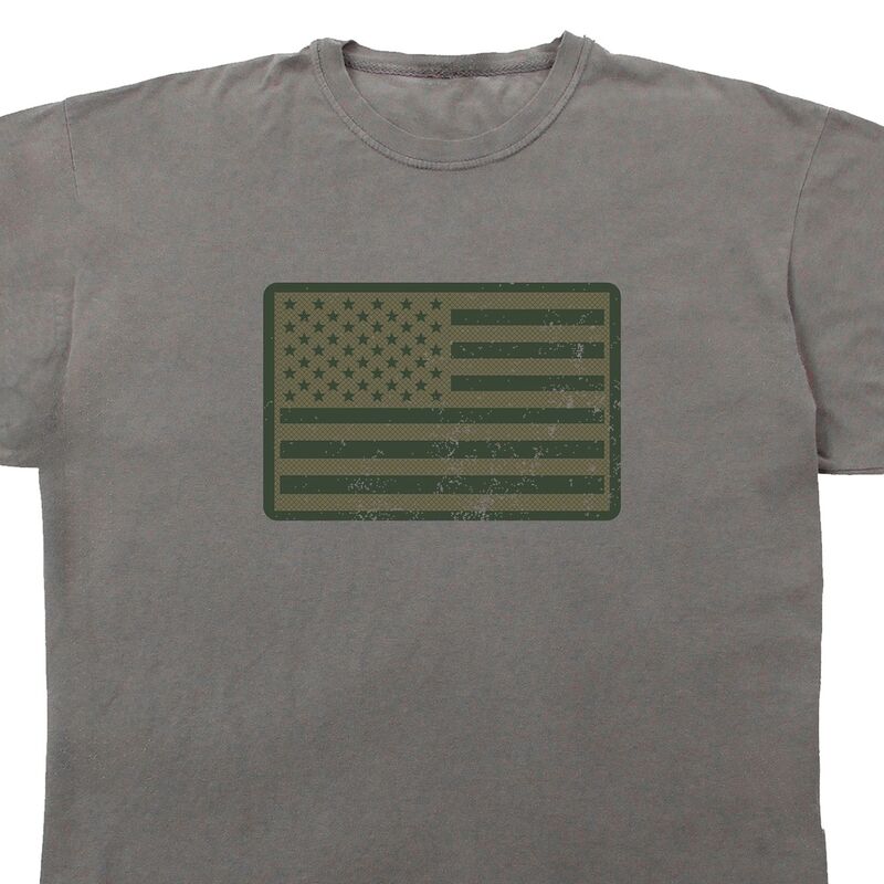 【送料無料】 ライセンス キャラクター メンズ Tシャツ トップス Men's America Straight & Wavy Flag Graphic Tee Gray