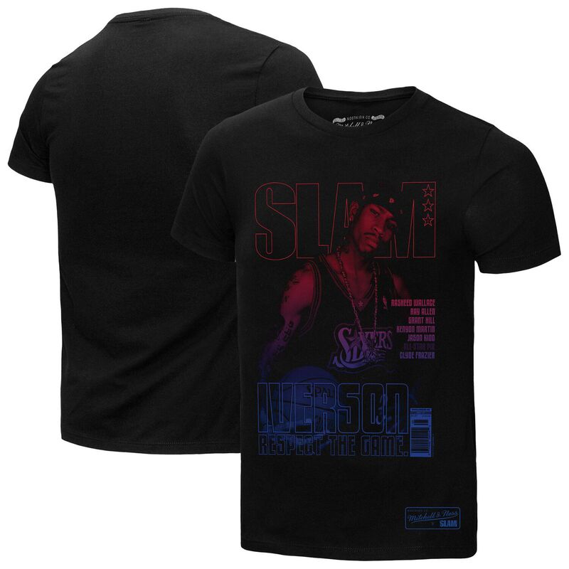 ̵ ߥå&ͥ  T ȥåץ Men's Mitchell & Ness Allen Iverson Blac...