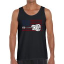 【送料無料】 エルエーポップアート メンズ Tシャツ トップス America Rocks - Men's Word Art Tank Top Black(4)