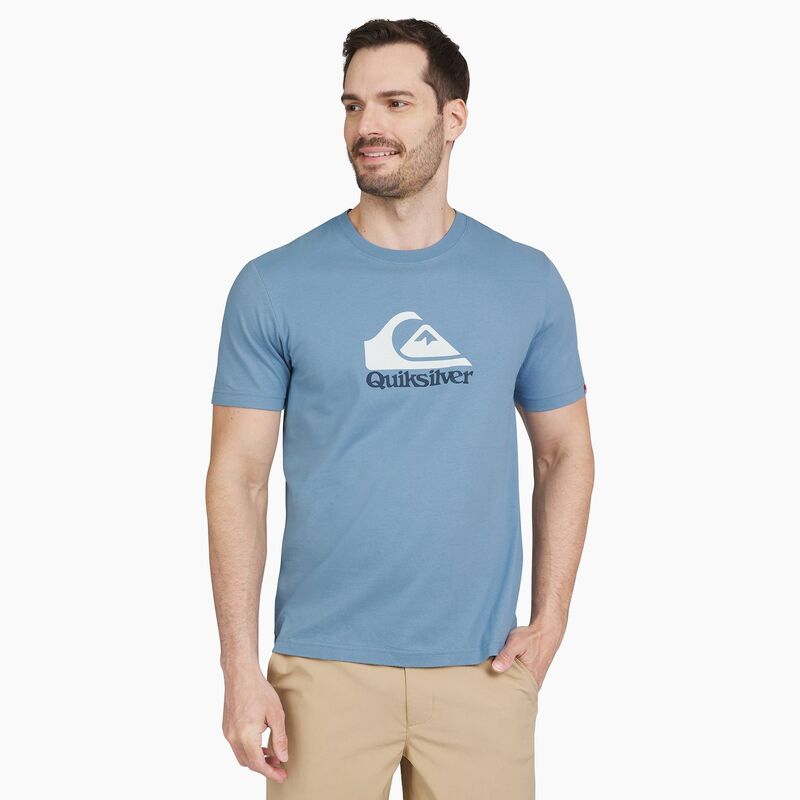 【送料無料】 クイックシルバー メンズ Tシャツ トップス Men's Quiksilver Short Sleeve Graphic Tee Blue Shadow