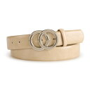 【送料無料】 ナインウェスト レディース ベルト アクセサリー Women's Nine West Double Ring Belt Taupe