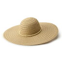 【送料無料】 ソノマ レディース 帽子 アクセサリー Women's Sonoma Goods For Life Beaded Trim Oversized Floppy Hat Warm Natural