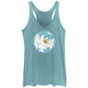 【送料無料】 ライセンス キャラクター レディース Tシャツ トップス Juniors' Pokemon Water Duck Quaxly Racerback Tank Top Tahiti Blue