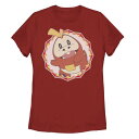 【送料無料】 ライセンス キャラクター レディース Tシャツ トップス Juniors' Pokemon Fire Croc Fuecoco Graphic Tee Red