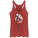【送料無料】 ライセンス キャラクター レディース Tシャツ トップス Juniors' Pokemon Koraidon Stained Glass Racerback Tank Top Red Heather