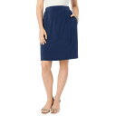 【送料無料】 ロアマンズ レディース スカート ボトムス Roaman's Women's Plus Size Ultrasmooth Fabric A-Line Skort Navy