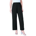 【送料無料】 ロアマンズ レディース カジュアルパンツ ボトムス Roaman's Women's Plus Size Ultrasmooth Fabric Cropped Pant Black