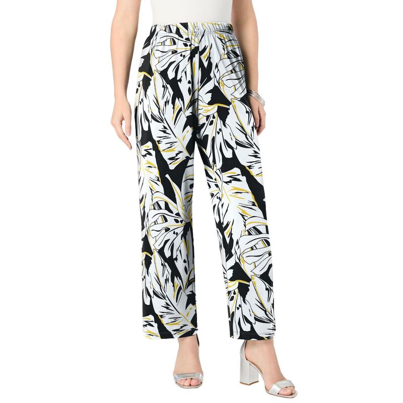 ReVida ŷԾŹ㤨֥ޥ ǥ ܥȥॹ 奢ѥ ץ饹 åץ Roaman's Women's Plusize Ultrasmooth Fabricropped Pant Black Graphic Palms ֥åפβǤʤ13,980ߤˤʤޤ