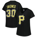 【送料無料】 プロファイル レディース Tシャツ トップス Women'sProfile Paul Skenes Black Pittsburgh Pirates Plus Size Name & Number V-Neck T-Shirt Pir Black