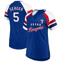 【送料無料】 プロファイル レディース Tシャツ トップス Women'sProfile Corey Seager Royal Texas Rangers Plus Size Name & Number Raglan T-Shirt Rgr Blue