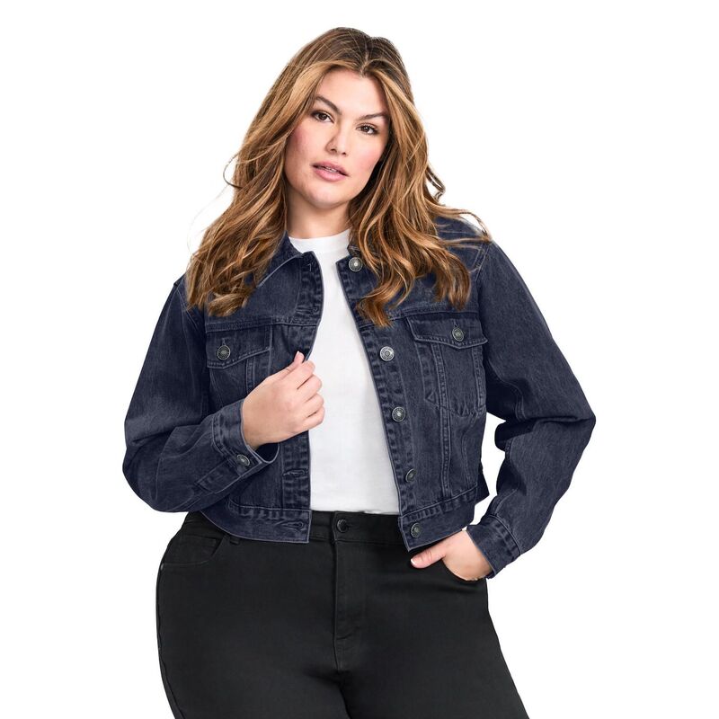 ReVida ŷԾŹ㤨֥٥˥塼 ǥ  㥱åȡ֥륾 ץ饹 åץ ǥ˥ Avenue Women's Plusizemma Denim Cropped Jacket Dark Wash ǥ˥פβǤʤ17,980ߤˤʤޤ