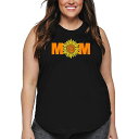 【送料無料】 エルエーポップアート レディース Tシャツ トップス Women's Plus Size Word Art Tank Top - Mom Sunf...
