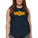 【送料無料】 エルエーポップアート レディース Tシャツ トップス Women's Plus Size Word Art Tank Top - Mom Sunf...