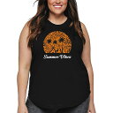 【送料無料】 エルエーポップアート レディース Tシャツ トップス Summer Vibes - Women's Plus Size Word Art Tank...