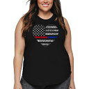【送料無料】 エルエーポップアート レディース Tシャツ トップス Women's Plus Size Word Art Tank Top - American...