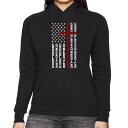 【送料無料】 エルエーポップアート レディース Tシャツ トップス Cross Flag - Women's Word Art Hooded Sweatshir...