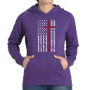 【送料無料】 エルエーポップアート レディース Tシャツ トップス Cross Flag - Women's Word Art Hooded Sweatshir...
