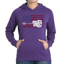 【送料無料】 エルエーポップアート レディース Tシャツ トップス America Rocks - Women's Word Art Hooded Sweats...
