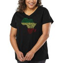 【送料無料】 エルエーポップアート レディース Tシャツ トップス Women's Plus Size Word Art V-Neck - Countries ...