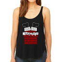 【送料無料】 エルエーポップアート レディース Tシャツ トップス Chimney Santa - Women's Premium Word Art Flowy Tank Top Black