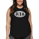 【送料無料】 エルエーポップアート レディース Tシャツ トップス Women's Plus Size Word Art Tank Top - John 3:1...