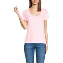 【送料無料】 ランズエンド レディース Tシャツ トップス Women's Lands' End Short Sleeve Scoop Neck T-Shirt...