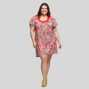 【送料無料】 24セブンコンフォート レディース ワンピース トップス Plus Size 24Seven Comfort Apparel Short Slee...