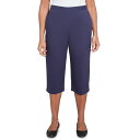 【送料無料】 アルフレッド ダナー レディース カジュアルパンツ ボトムス Women's Alfred Dunner Star Studded Capri P...