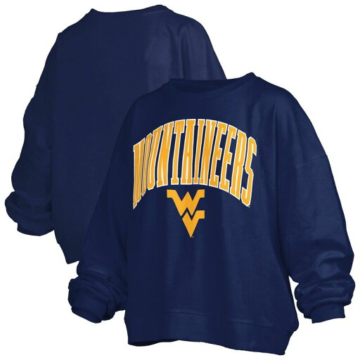 【送料無料】 プレスボックス レディース Tシャツ トップス Women's Pressbox Navy West Virginia Mountaineers Janise Arch Over Logo Waist Length Oversized Pullover Sweatshirt Wvu Navy 【送料無料】 プレスボックス レディース Tシャツ トップス Women's Pressbox Navy West Virginia Mountaineers Janise Arch Over Logo Waist Length Oversized Pullover Sweatshirt Wvu Navy