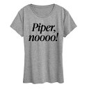 【送料無料】 ライセンス キャラクター レディース Tシャツ トップス Women's Piper No! Graphic Tee Heather Gray
