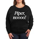 【送料無料】 ライセンス キャラクター レディース Tシャツ トップス Plus Size Piper No! French Terry Long Sleeve...