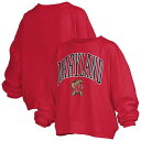 【送料無料】 プレスボックス レディース Tシャツ トップス Women's Pressbox Red Maryland Terrapins Janise Ar...