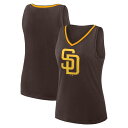 【送料無料】 プロファイル レディース Tシャツ トップス Women's Brown San Diego Padres Plus Sized Stellar Win V-Neck Tank Top Pad Brown
