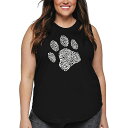 【送料無料】 エルエーポップアート レディース Tシャツ トップス Women's Plus Size Word Art Tank Top - Dog Paw ...