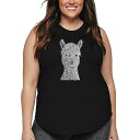 【送料無料】 エルエーポップアート レディース Tシャツ トップス Women's Plus Size Word Art Tank Top - Alpaca B...